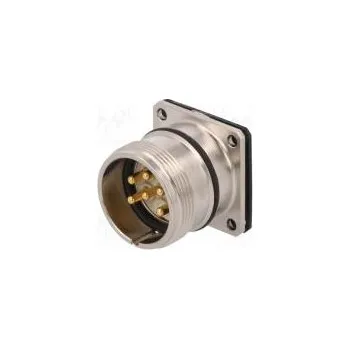 Elektrická zásuvka Konektor M23 zásuvka PIN 6 vidlice pájení přímý 20A zlacený