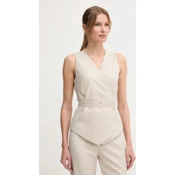 Dámská vesta Vesta Sandro Ferrone S23XBEBAFATA béžová 80X, vel. 40