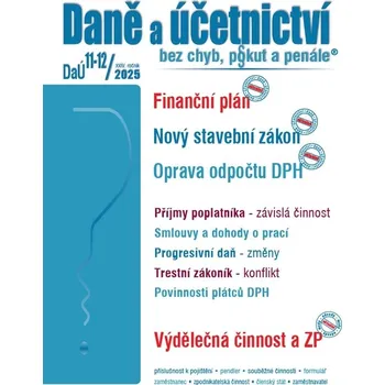 DaÚ 11-12/2025 Finanční plán - Nový stavební zákon, Oprava odpočtu DPH