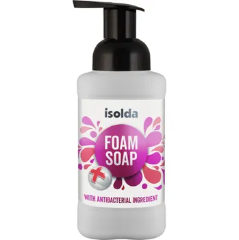 Koupelová kosmetika ISOLDA With antibacterial ingredient foam soap 400 ml (​Pěnové mýdlo s antibakteriální přísadou k běžné a preventivní hygieně rukou.)