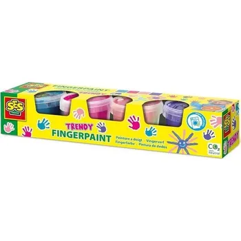 Zahradní dekorace SES Creative 00392 Prstové barvy Trendy 4 x 110 ml, různé barvy, 440 mililitrů