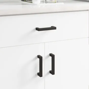 Nábytkové madlo 429 pcs Černá 110 x 12 x 36 mm Železo