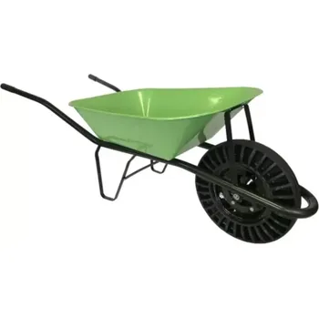 Kolečko Kolečkárna Tlumačov Stavební kolečko se světle zelenou korbou 60L, bantamové kolo (tvrdé)
