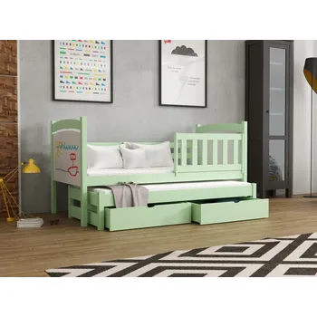 Dětská postel Dětská postel s přistýlkou Sandra Barva dřeva: Zelená, Rozměry: 80x180