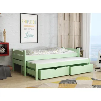 Dětská postel Dětská postel s přistýlkou Olek 2 Barva dřeva: Zelená, Rozměry: 80x180