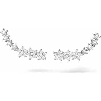 Náušnice Stříbrné náušnice větvička se zirkony – náušnice podél ucha