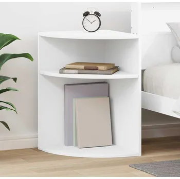 Obývací pokoj Odkládací stolek Bílá 39,7 x 39,7 x 60 cm kompozitní dřevo