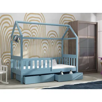 Dětská postel Dětská postel s úložným prostorem Marcela Barva dřeva: Modrá, Rozměry: 90x200