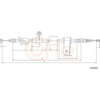 Auto-moto Tažné lanko, parkovací brzda COFLE 12.0101