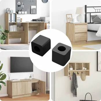 Organizace kuchyně Držák zásuvky 2 pcs Černá 15 x 15 x 15mm PP kopolymer