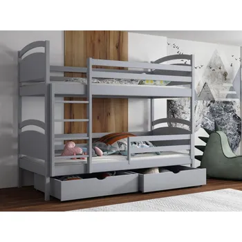 Dětská postel Patrová postel Mája Barva dřeva: Šedá, Rozměry: 80x180