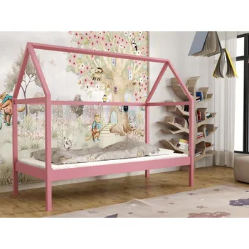 Dětská postel Dětská domečková postel Nicea Barva dřeva: Růžová, Rozměry: 80x180