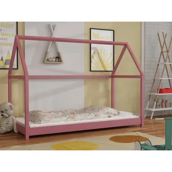Dětská postel Dětská domečková postel Veronika Barva dřeva: Růžová, Rozměry: 80x180