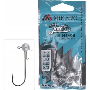 Rybářský háček Jigová hlavička Mikado Jaws Stinger Eye, velikost háčku 8/0, hmotnost 10 g