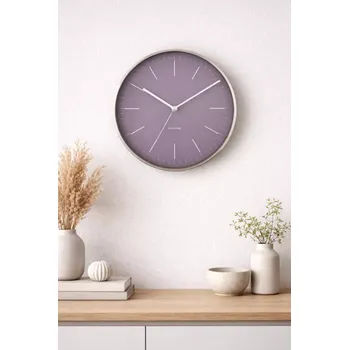 Hodiny Karlsson Minimal nástěnné hodiny, tmavě fialové (Dark Purple)