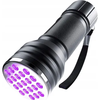 Svítilna Detektor UV záření, LED svítilna, tester jantaru, detektor bankovek, moči - černá KLIMY