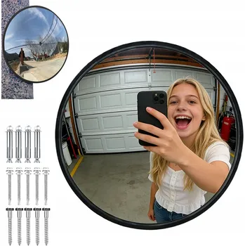 Zrcadlo ZRCADLO KONVEXNÍ SILNIČNÍ SKLADOVACÍ DRŽÁK NEROZBITNÝ SFÉRICKÝ OBCHOD 30 CM