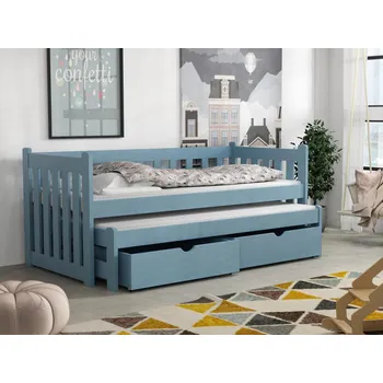 Dětská postel Dětská postel s přistýlkou Krzyš Barva dřeva: Modrá, Rozměry: 80x180