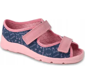 Chlapecké bačkory Befado dětské papuče na suchý zip modré velikost 33