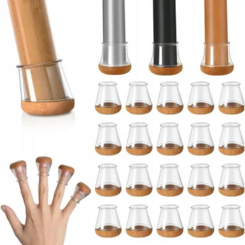 Podložka pod nábytek PLSTĚNÉ PODLOŽKY NA NOHY ŽIDLE 14-20MM GUMOVÉ OCHRANNÉ NÁSTAVCE 20 KS