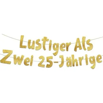 Třpytivé bannery, vtipné bannery, vtipnější než dva 25letí, potřeby na oslavu 50. narozenin