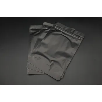 Sáček na potraviny Doypack sáčky s průhledným okénkem a zipem 16x20+4 cm Černé