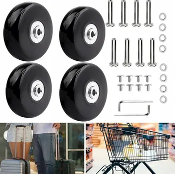 Příslušenství k zavazadlu 4 kusy náhradních koleček ke kufru, gumová náhradní kolečka, ko