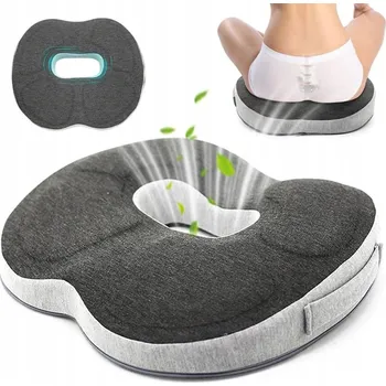 Polštář ORTOPEDICKÝ POLŠTÁŘ PRO SEDĚNÍ PROFILOVANÝ PAMĚŤOVÝ NA ŽIDLI KŘESLO VELKÝ