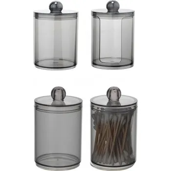 Úložný box PUTOAHAO 4dílný dávkovač vatových tamponů, nádoba na vatové tampony, úložný prostor na vatové