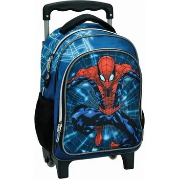 Dětský batoh Dětský batoh Spiderman Neon Web na kolečkách, taška 30 cm