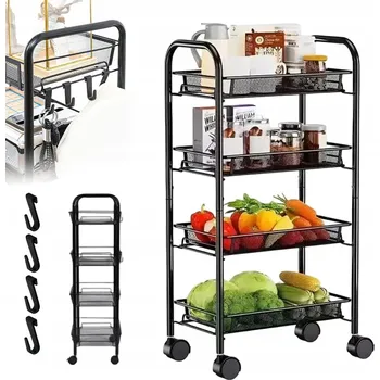 regál MOBILNÍ KUCHYŇSKÝ REGÁL SKŘÍŇKA NA KOLEČKÁCH POLICE VOZÍK DO KUCHYNĚ KOUPELNY