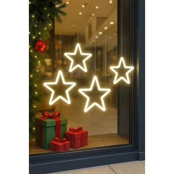 Vánoce Vánoční Neonová Dekorace do Výlohy