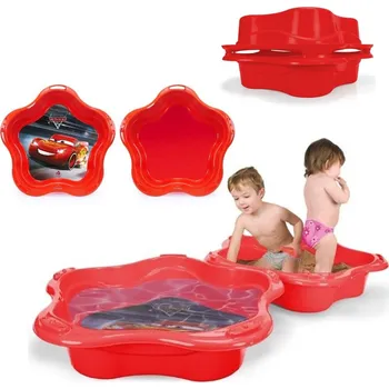 Dřevěná hračka INJUSA pískoviště / bazén 4v1 Auta