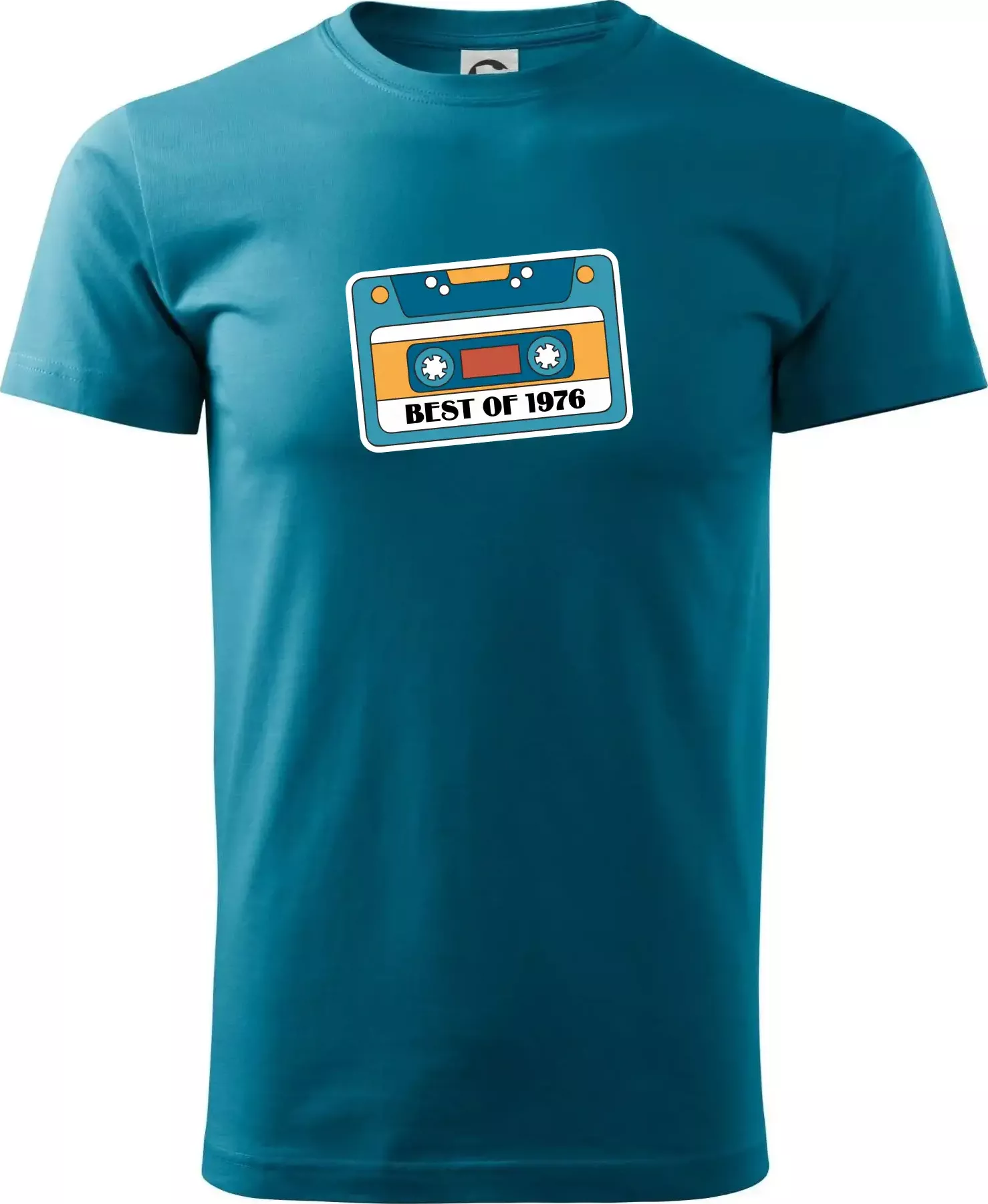 Narozeniny kazeta Best of 1976 - Klasické pánské triko vyšší gramáže - 4XL ( Tmavý tyrkys )