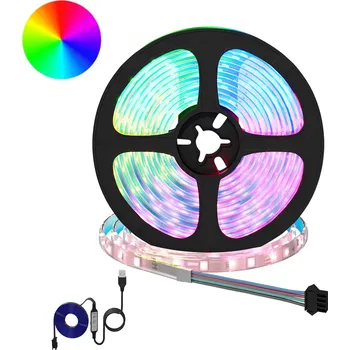 LED páska vidaXL LED pás 4 pcs Černá a průhledná 550 x 0,8 x 0,3 cm Měď a plast