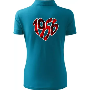 1956 v srdci - Polokošile dámská Pique Polo - M ( Tmavý tyrkys )