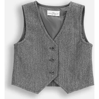Chlapecká vesta Dětská Vesta Elegantní Chlapecká Šedá Společenská 098 Coccodrillo ZC5