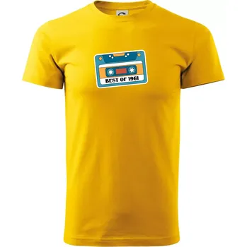 Pánské tričko Narozeniny kazeta Best of 1961 - Triko extra velké (5-8XL) - 7XL ( Žlutá )