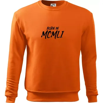 Pánská mikina Born in - Římské číslo 1951 - Mikina Essential pánská - S ( Oranžová )