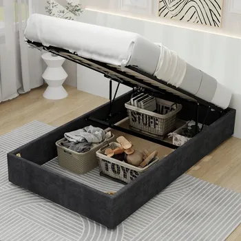 Postel Jednolůžková dřevěná postel Arhatreya 90x200 cm šedá