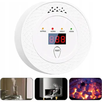 Detektor CO DETEKTOR OXIDU UHELNATÉHO LCD ČIDLO PLYNU CERTIFIKOVANÝ HLÁSIČ