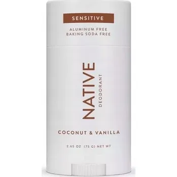 Native Sensitive Coconut & Vanilla 75 g - Tuhý deodorant pro ženy s kokosem a vanilkou