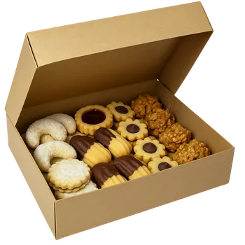 Jednorázové nádobí ECO krabice na zákusky 31x22x8 cm