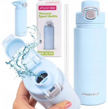 Termoska Termohrnek ocelový termoska 100% vzduchotěsný, prostorný lahev na pití Kamille 600 ml