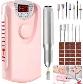 BRUSKA DO PAZNOKCI BEZDRÁTOVÁ FRÉZKA NA NEHTY SE SADOU FRÉZ 30 000 OT/MIN USB 13W1