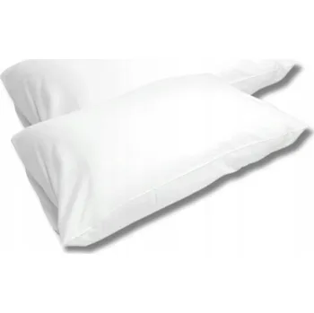 Prostěradlo Dva Povlaky na Polštáře Zip Sada 65x65cm Mikrovlákno Bílý