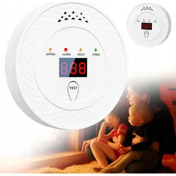 Zabezpečovací technika DETEKTOR OXIDU UHELNATÉHO ČIDLO PLYNU LCD CERTIFIKOVANÉ
