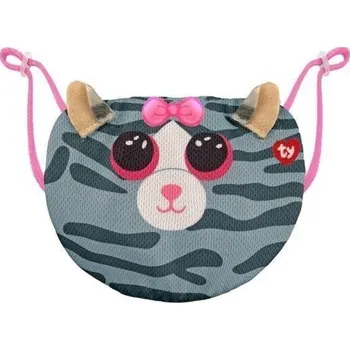 plyšák Ty Rouška KIKI - šedá kočka