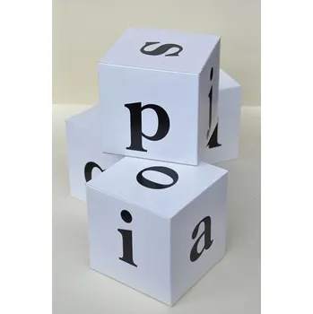 plyšák Kostky s písmeny, 1. vydání