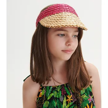 Čepice Reserved - Pletená čelenka s&nbsp;kšiltem - fuchsiová - 7532U-43X - 7532U-43X-5Y9